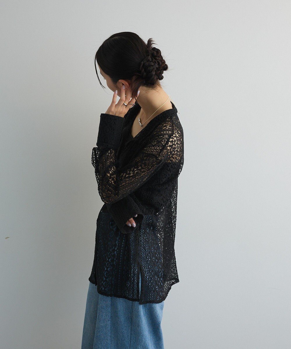 Green Parks ２ＷＡＹリボン付きレースシャツ 