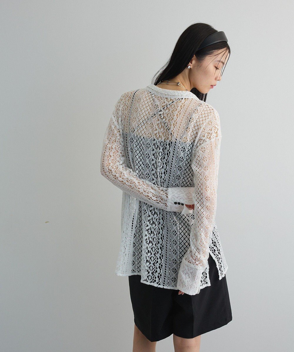 Green Parks ２ＷＡＹリボン付きレースシャツ 