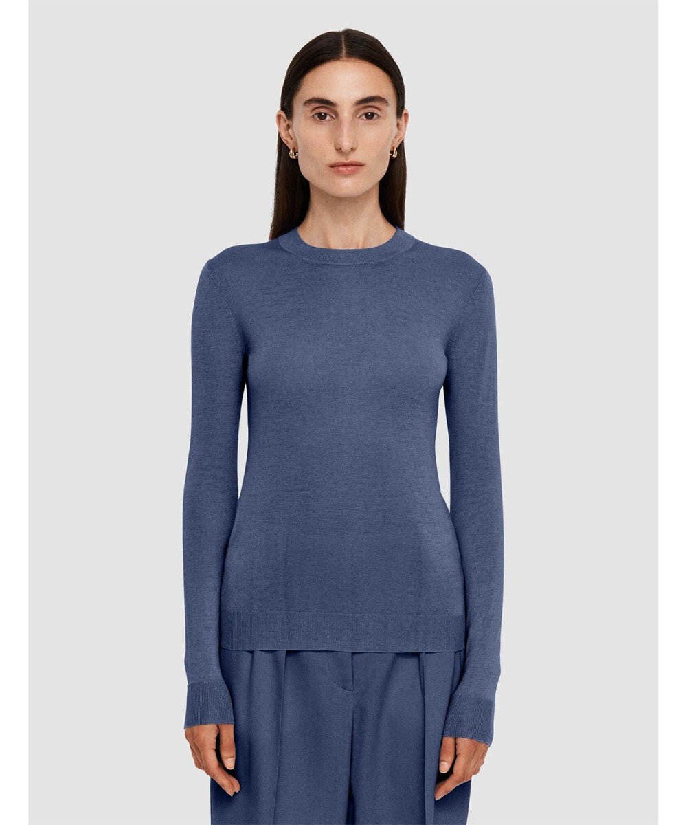 JOSEPH 【洗える】キャッシュエアー　ラウンドネックニット 