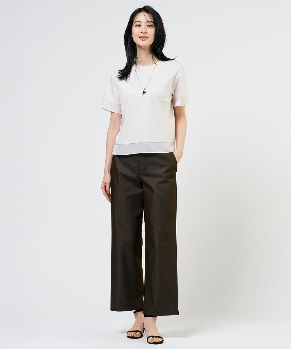 J.PRESS LADIES S 【シーンレスに活躍】コットンスムース シアーデザイン カットソー 