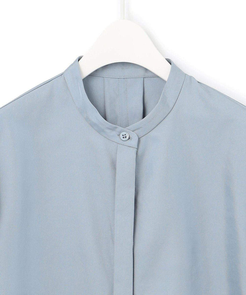 ICB 【WEB限定・洗える】シルキーツイル  クロップドシャツ 