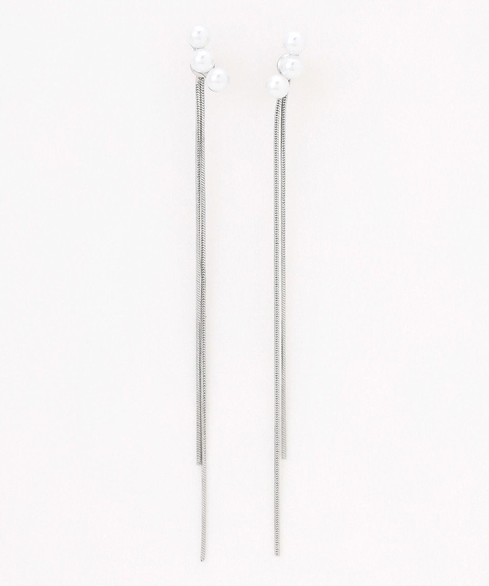 ANY 【WEB限定】ロングチェーンパールピアス（両耳用） 