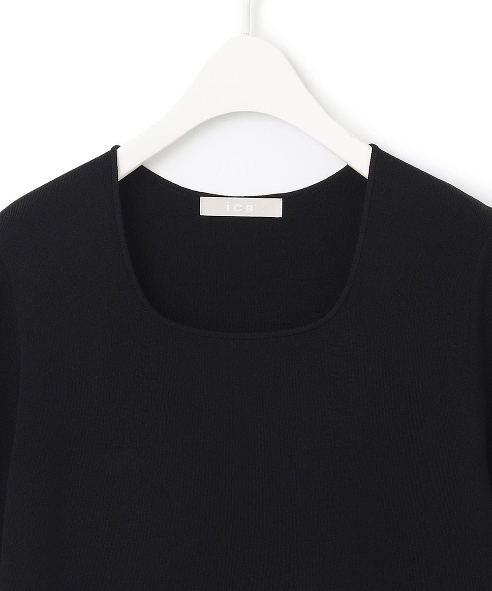 ICB 【洗える】シルクヴィスコースハイゲージ プルオーバー 