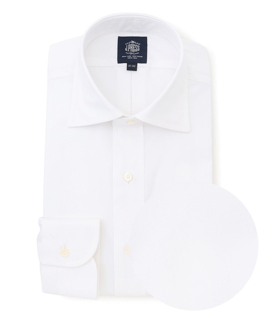 J.PRESS MEN 【PREMIUM PLEATS / 形態安定】ピンオックス ドレスシャツ / ワイド 