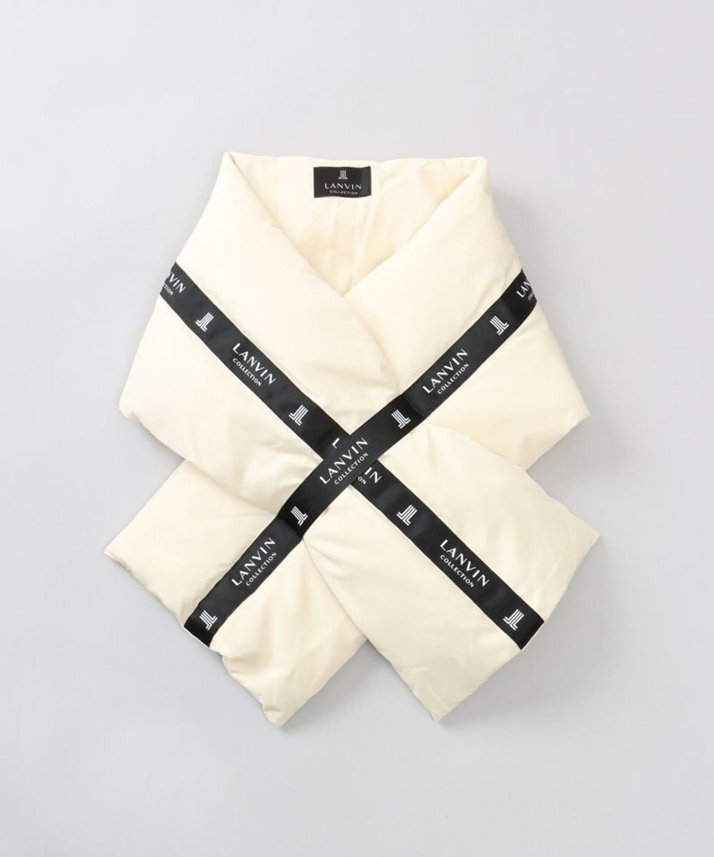 AURORA 【 LANVIN COLLECTION（ランバン コレクション） 】中綿リボン付マフラー(WASH) 