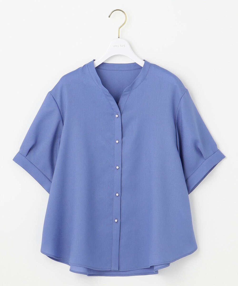 ANY SIS 【接触冷感・UVカット・速乾】スムージーポリエステル 2WAY ブラウス 