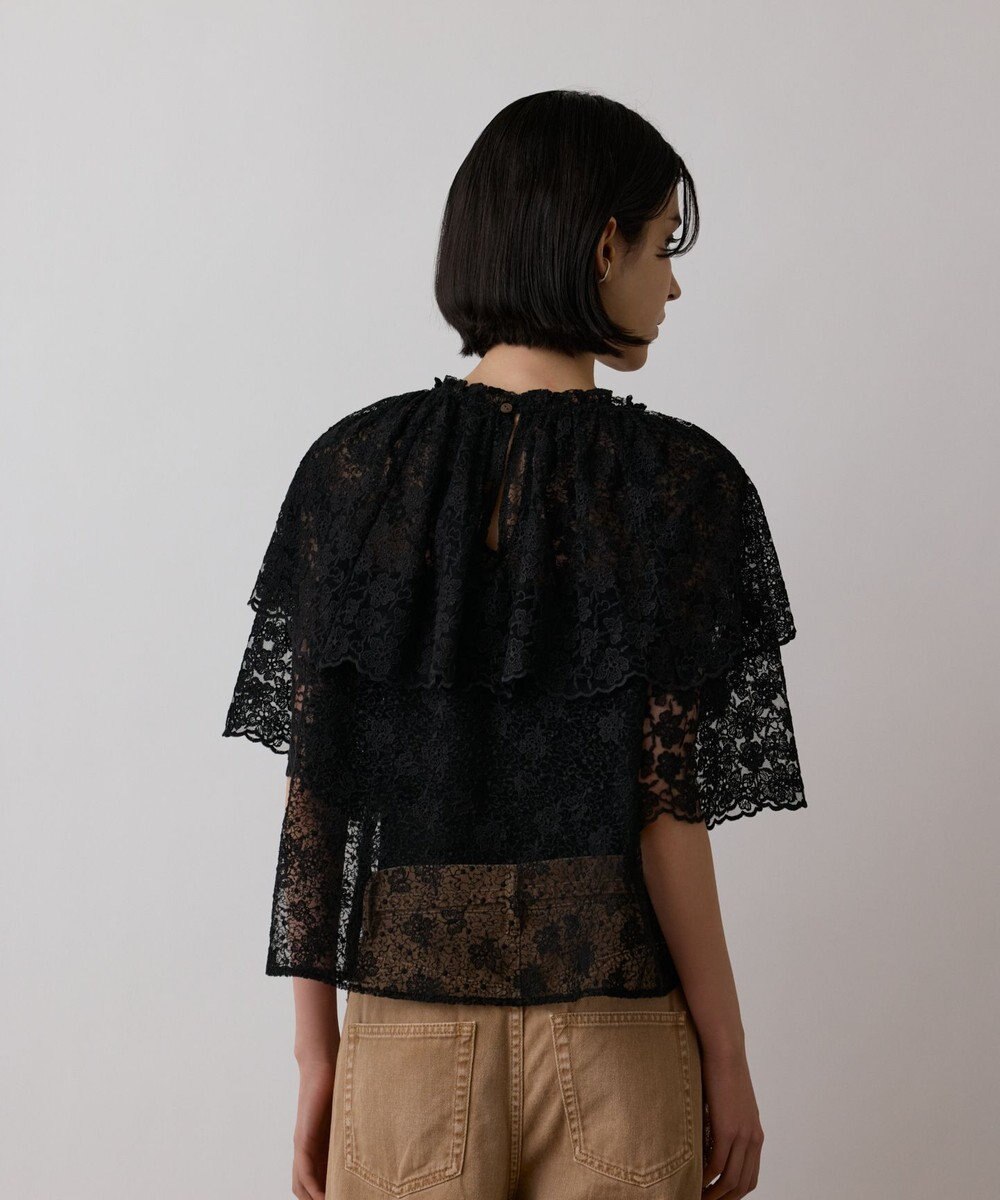 GRACE CONTINENTAL レースケープブラウス 