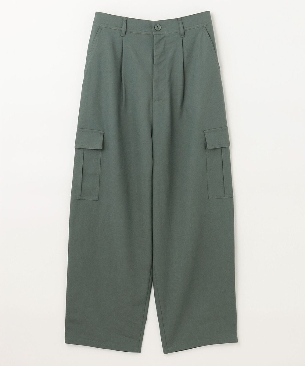 ANY 【接触冷感/UVケア/ウエストゴム】清涼リネンカーゴパンツ 