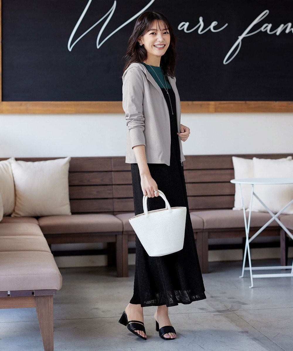 Tiaclasse 【洗える】ストレッチレースキャミワンピース 