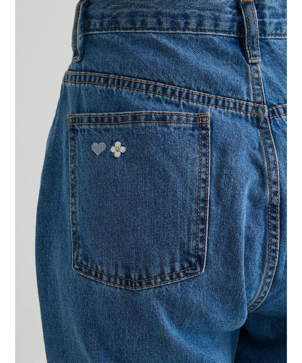 Green Parks ・Ｄｏｕｂｌｅ　Ｆｌａｇｓ　ハナ＆ハート　刺繍デニムパンツ 