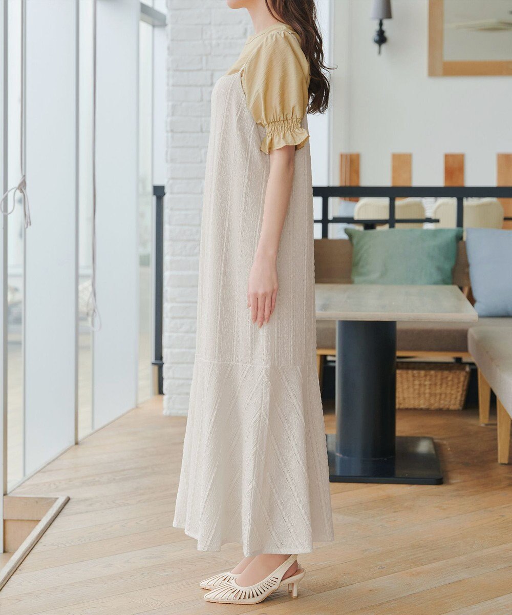 Tiaclasse 【洗える】ストレッチレースキャミワンピース 