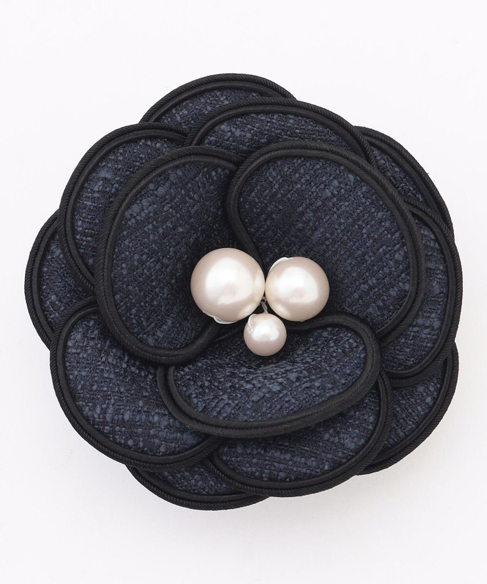 組曲 トリミングツイードコサージュ 