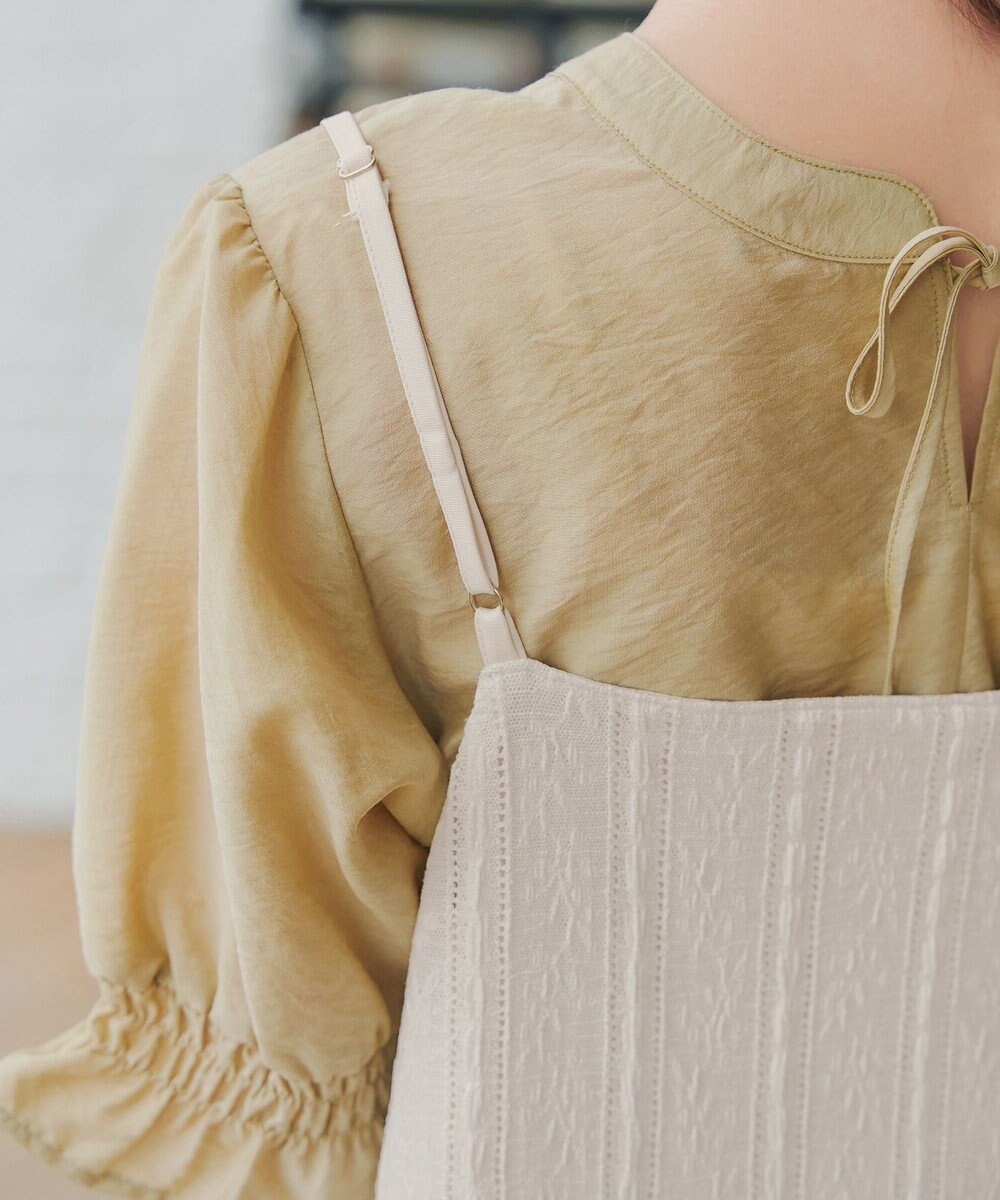 Tiaclasse 【洗える】ストレッチレースキャミワンピース 