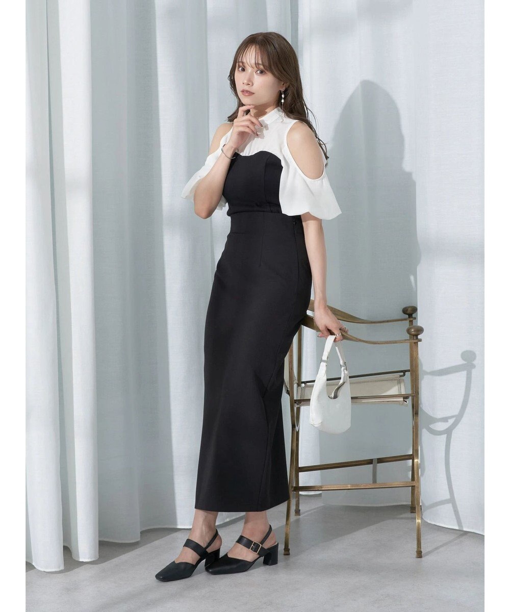 earth music&ecology オープンショルダードッキングプルオーバー 