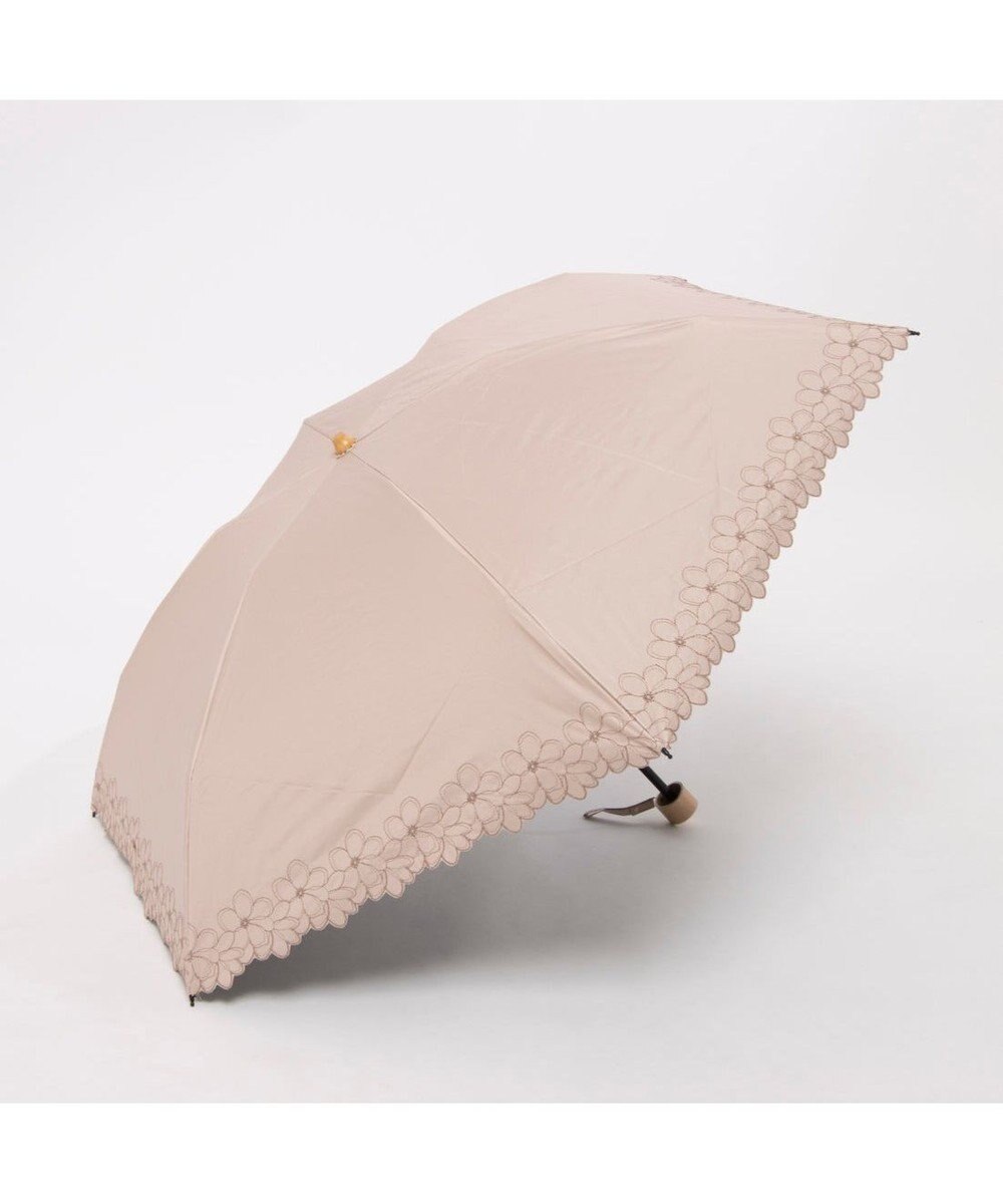 UNBILLION カシュネ cachenez / 【晴雨兼用】【日傘】UV カット率99％以上 PU軽量フラワー刺繍ミニ折りたたみ傘 