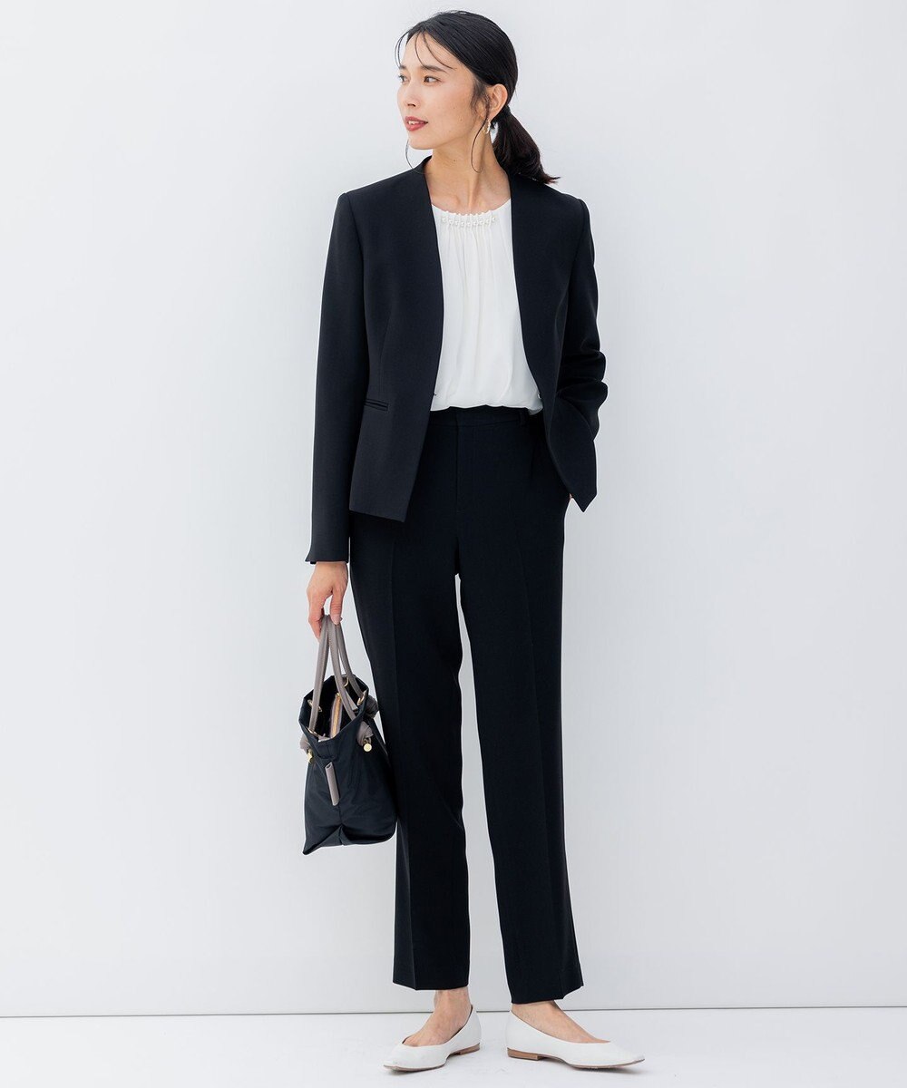 23区 【セットアップ対応】トリアセダブルジョーゼット パンツ 