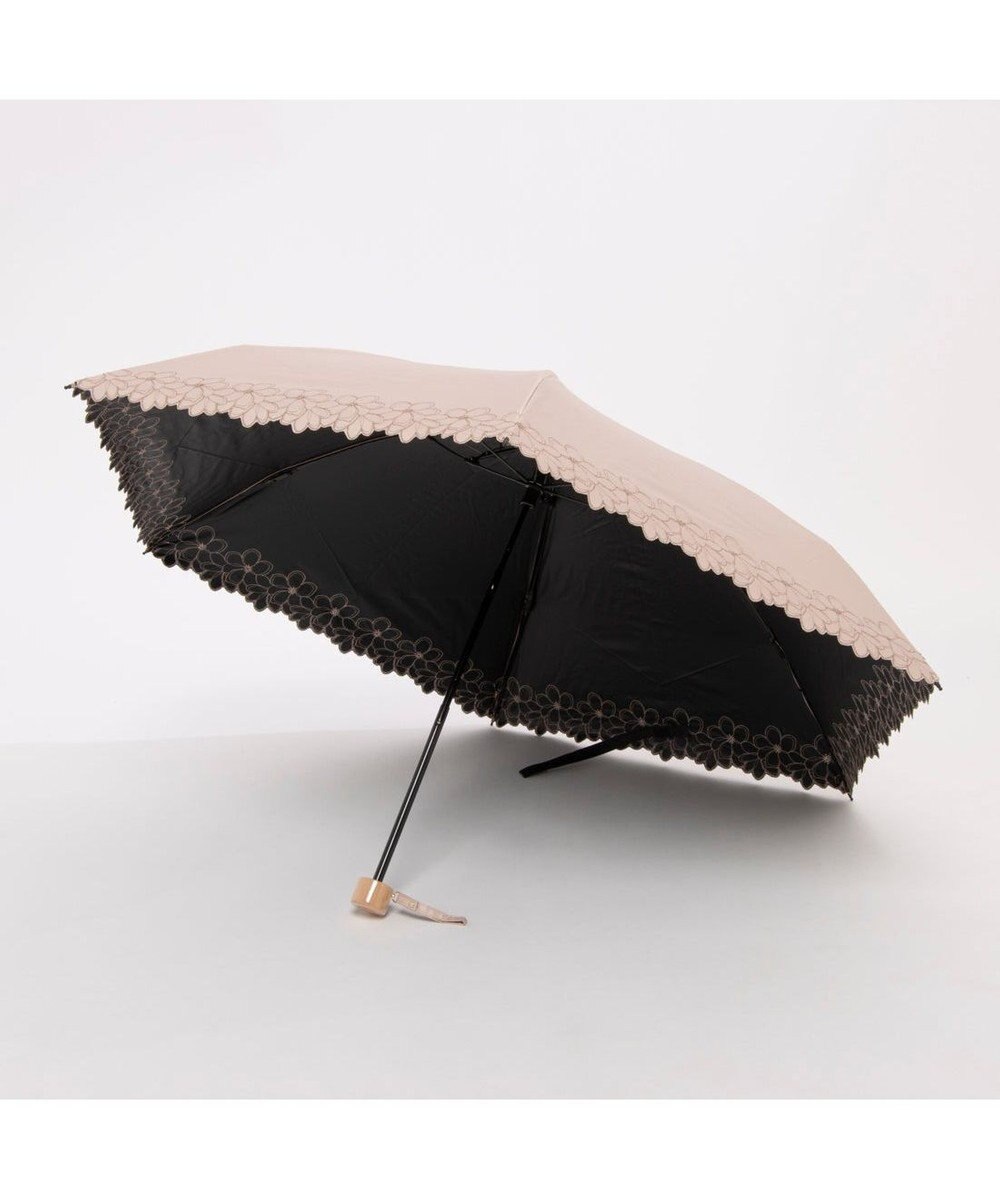UNBILLION カシュネ cachenez / 【晴雨兼用】【日傘】UV カット率99％以上 PU軽量フラワー刺繍ミニ折りたたみ傘 