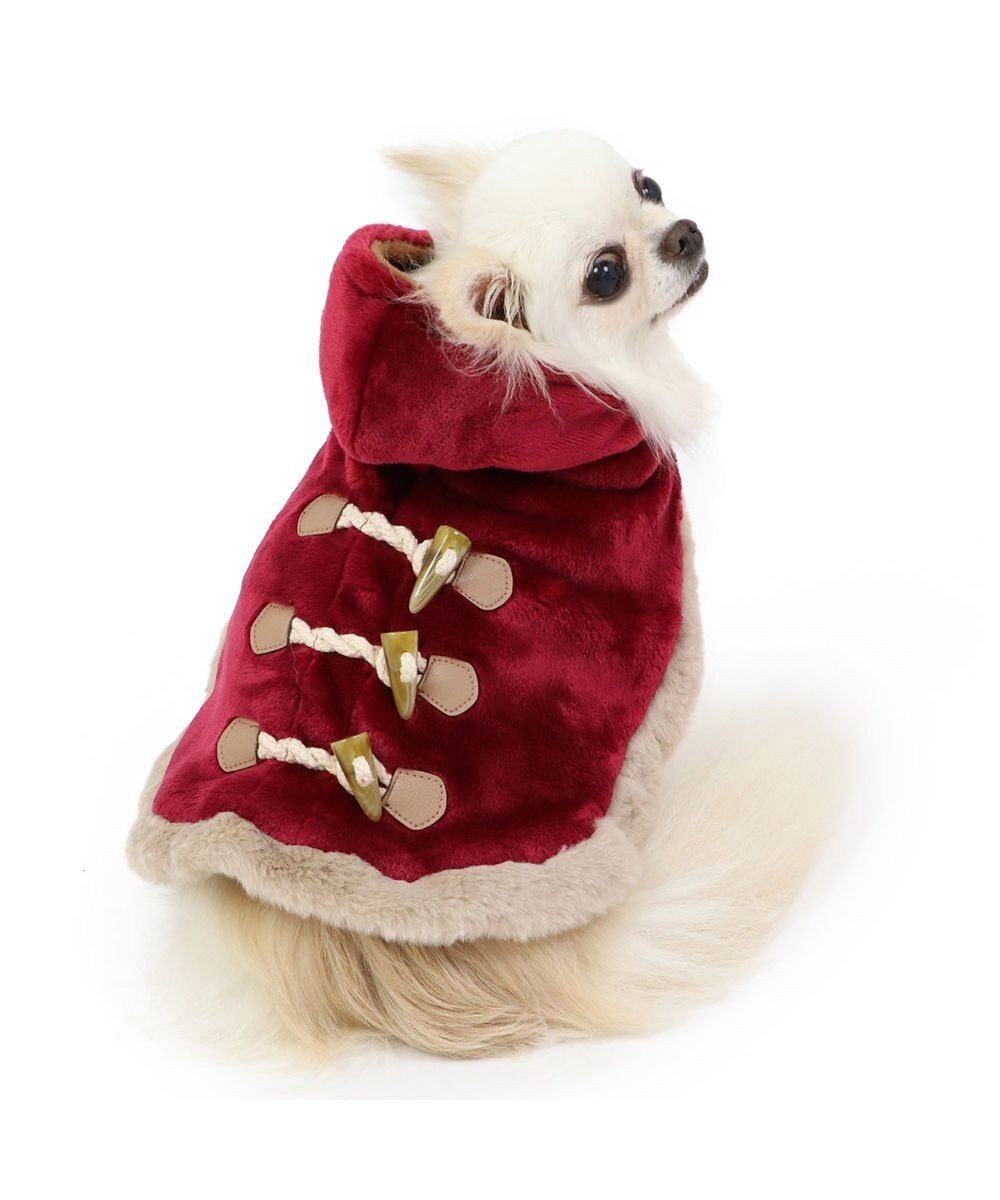 PET PARADISE ペットパラダイス ダッフル ポンチョ 《レッド》 小型犬 
