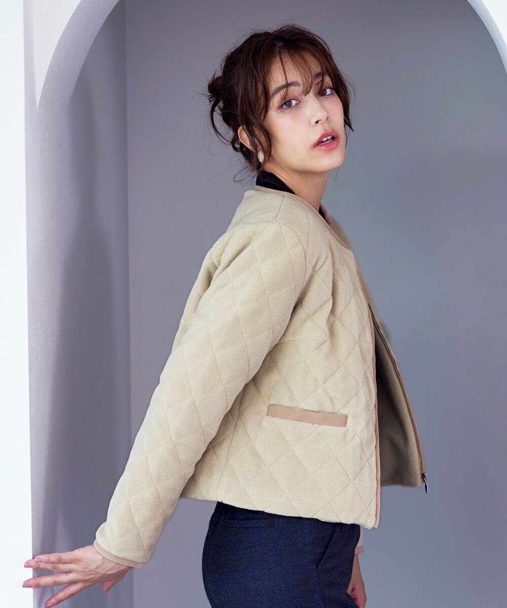 Tiaclasse ボアキルトショートジャケット 