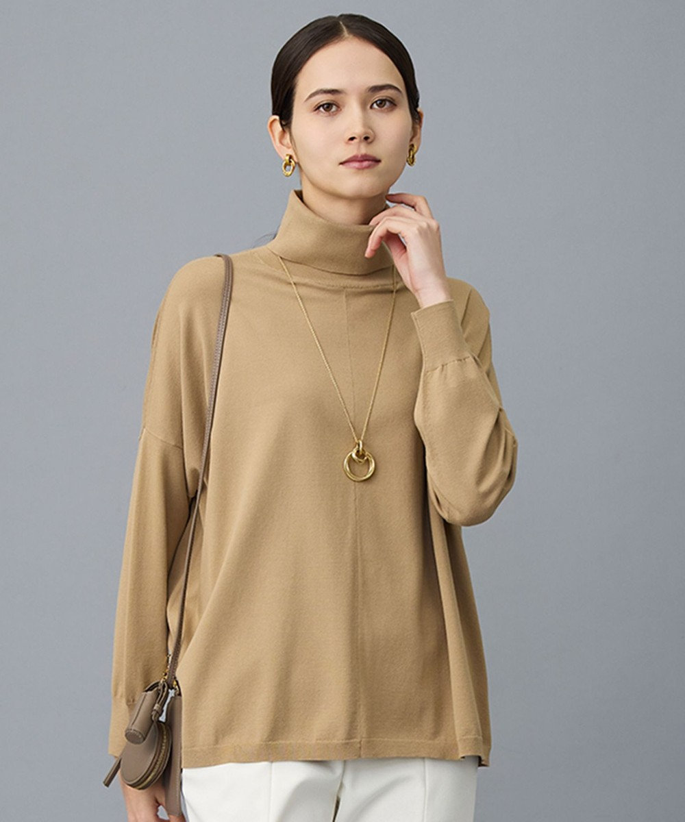 自由区 S ウォームレーヨンストレッチハイネック ニット 