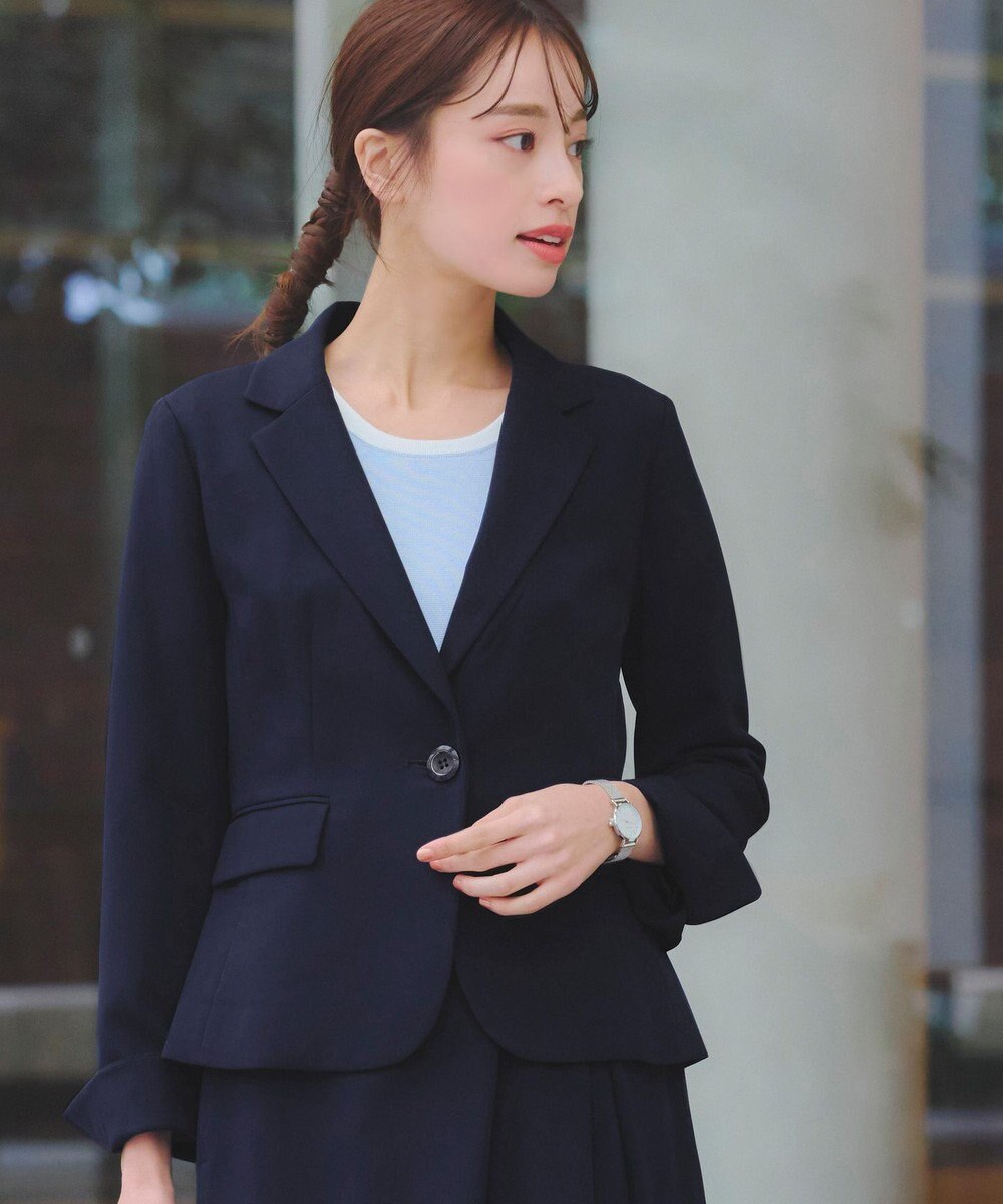 Tiaclasse L 【ダブルクロス・洗える】テーラードジャケット 