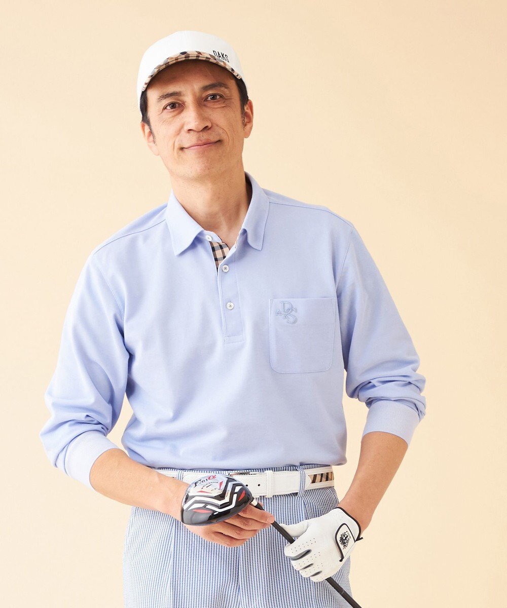 MEN / 定番長袖ポロ】 アロフトUVケアカノコ ポロシャツ / DAKS GOLF