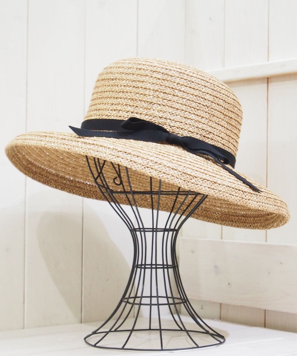 石田製帽 ペーパーブレードミックス　ワイドカサブランカ 