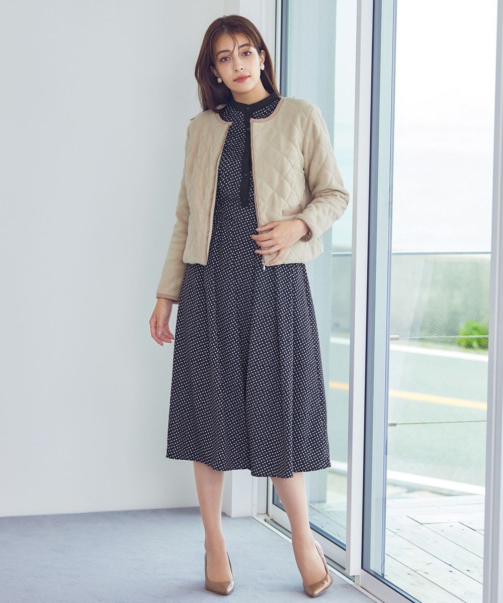 Tiaclasse ボアキルトショートジャケット 