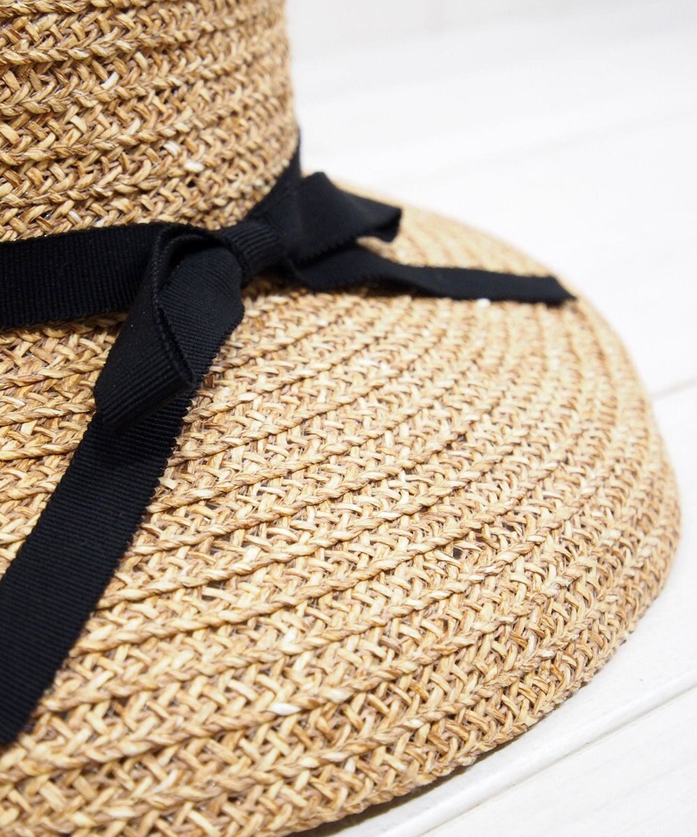 石田製帽 ペーパーブレードミックス　ワイドカサブランカ 