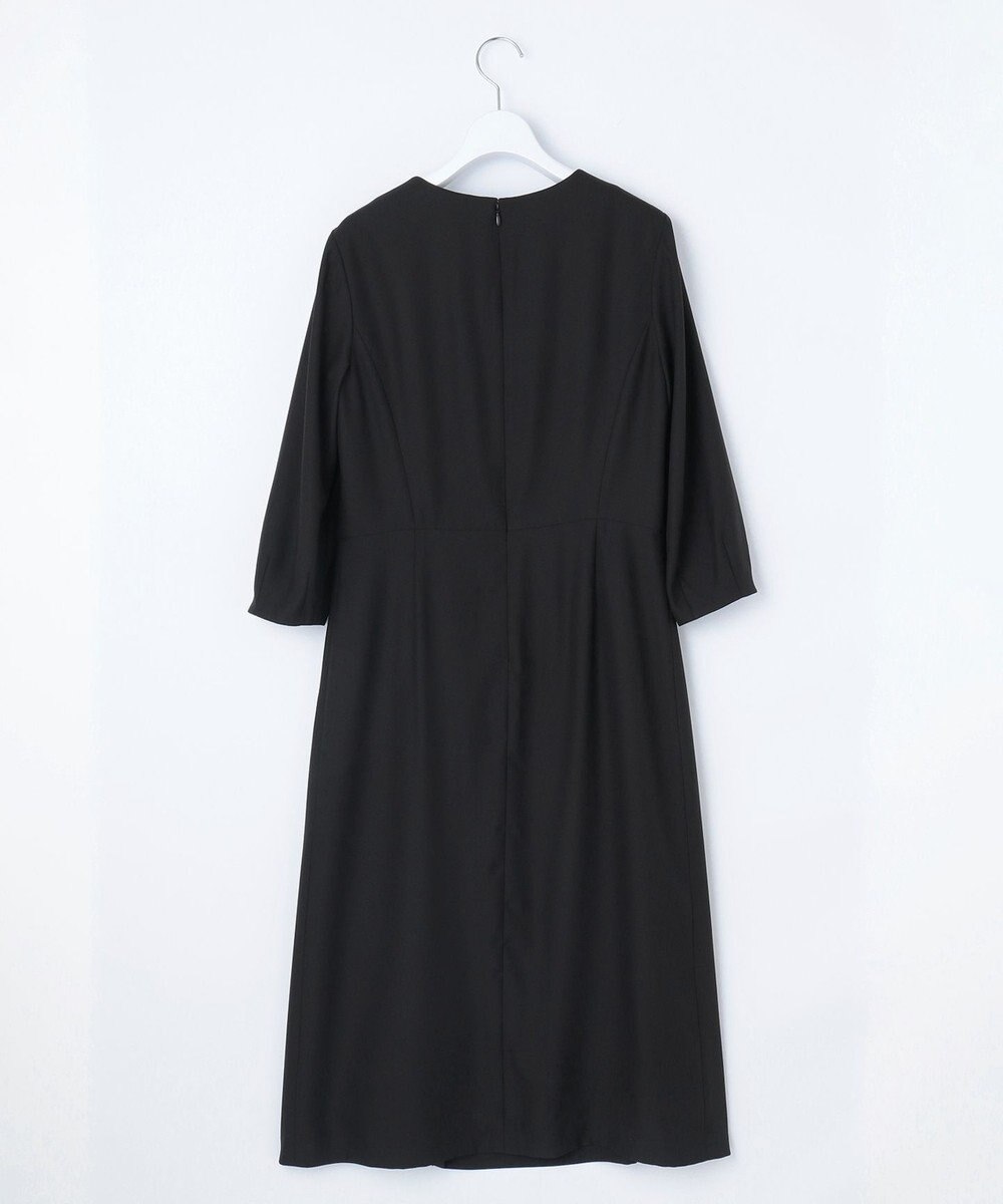 J.PRESS LADIES L 【洗える】ストレッチバックサテンジョーゼット Aライン ワンピース 