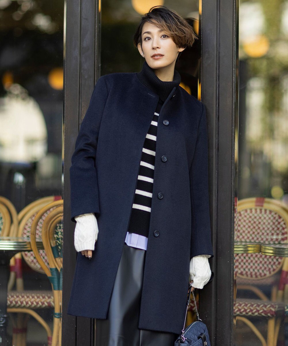 J.PRESS LADIES 【洗える】シンセティックマットleather スカート 