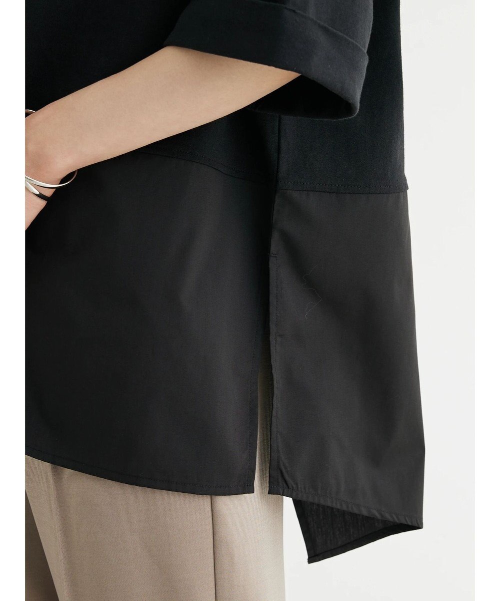 Green Parks ５分袖ドッキングバックスリットチュニック 