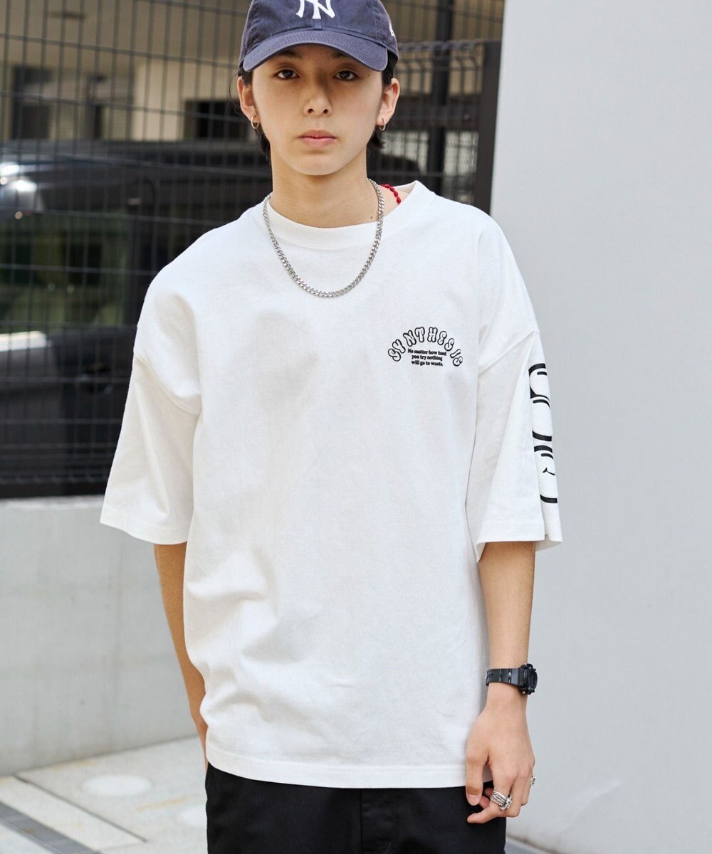 WEGO 【ユニセックス着用ITEM】アクセ付きストレートロゴT（SS） 