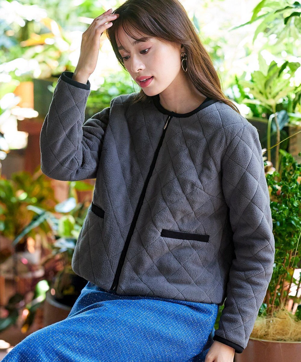 Tiaclasse ボアキルトショートジャケット 