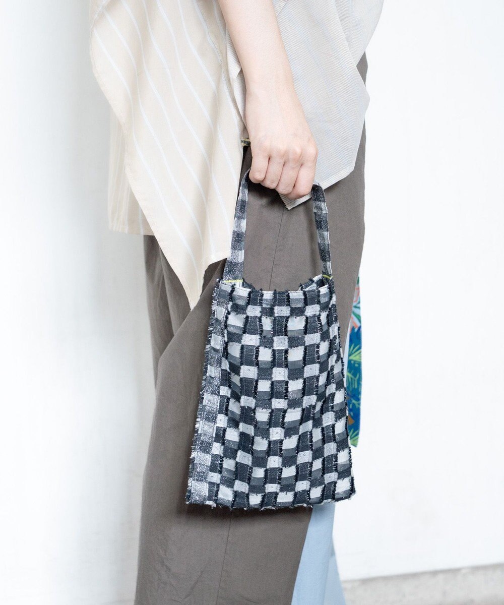 COQ ウォーターチェック リバーシブルミニバッグ B5サイズ 