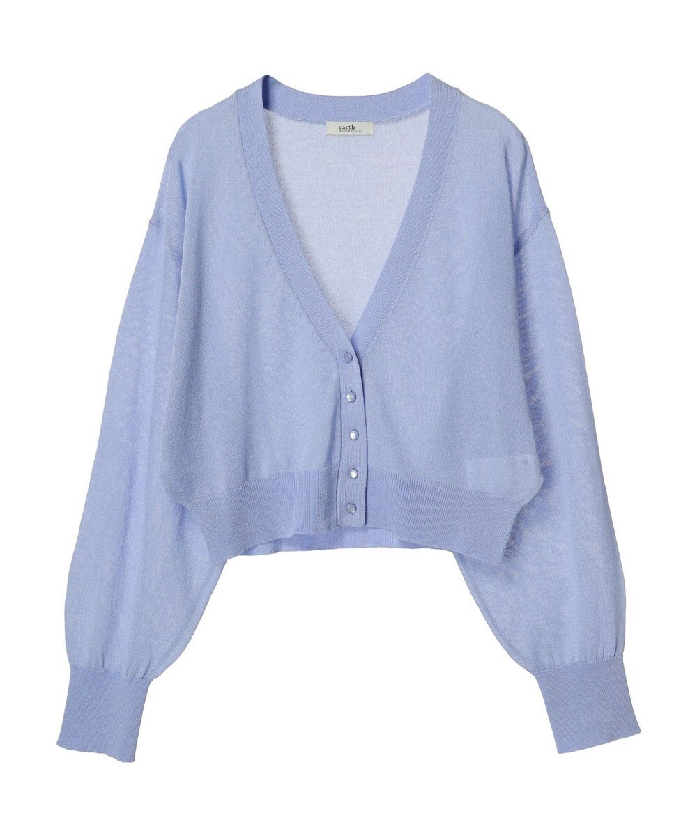 earth music&ecology シアーラメＶネックカーディガン 