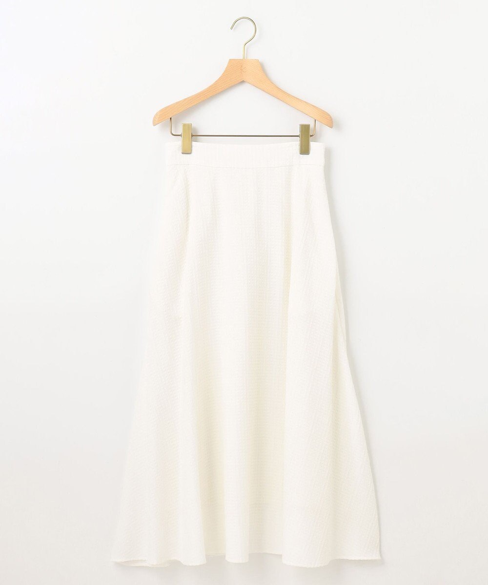 組曲 L ステッチストライプドビー フレアスカート 