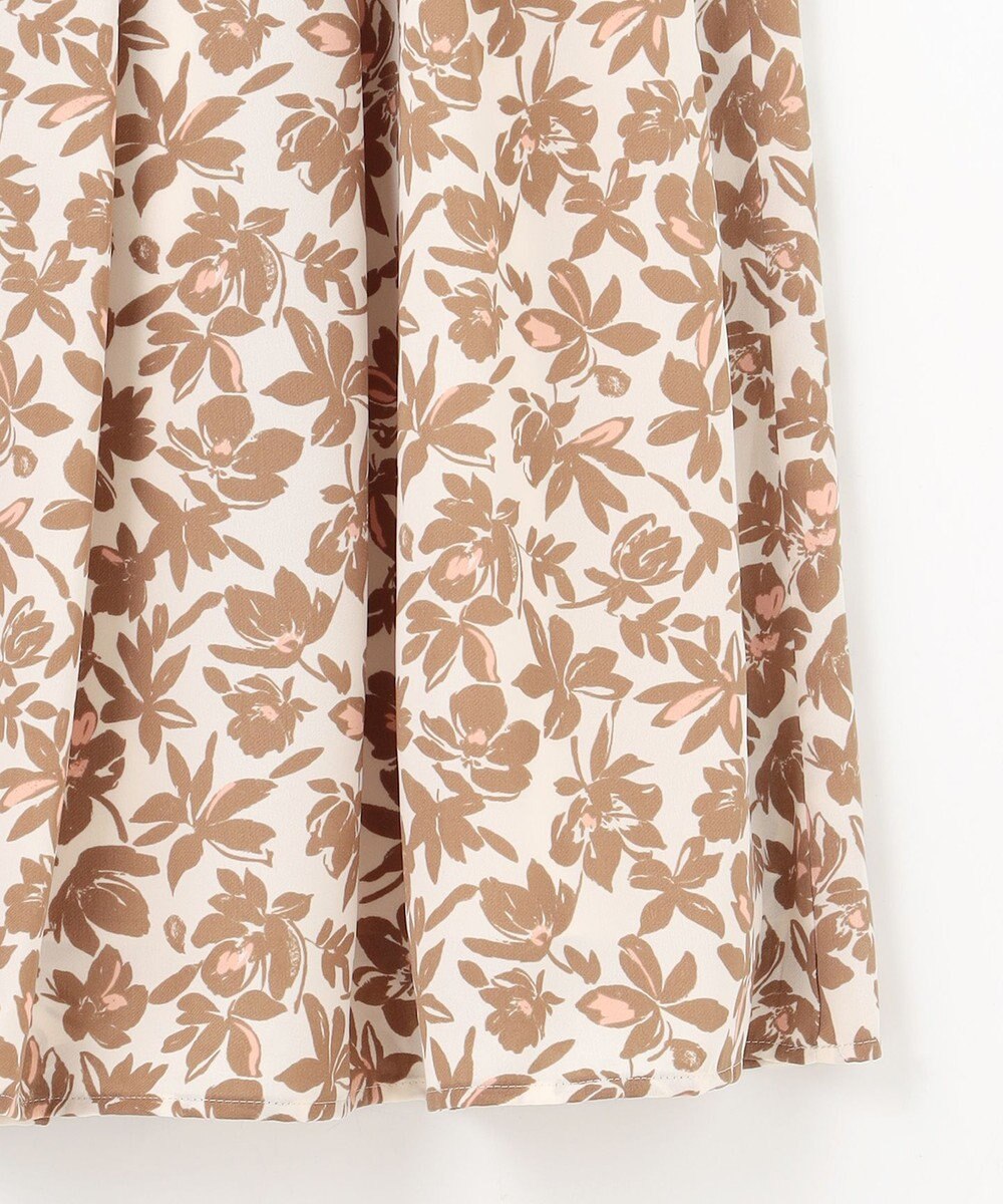 自由区 【カタログ掲載・洗える】スノーフラワープリント スカート 