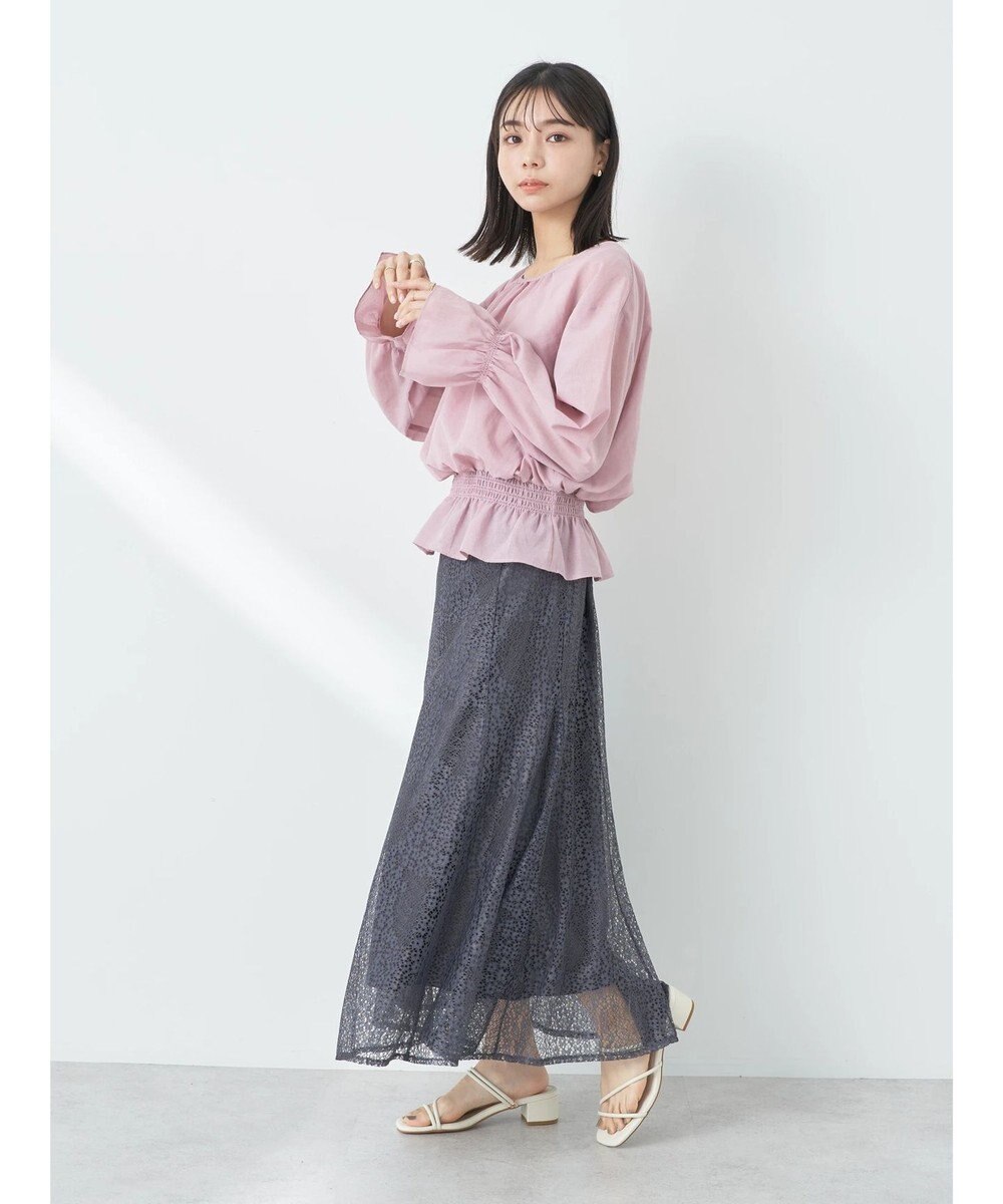 earth music&ecology シャーリングシアーブラウス 