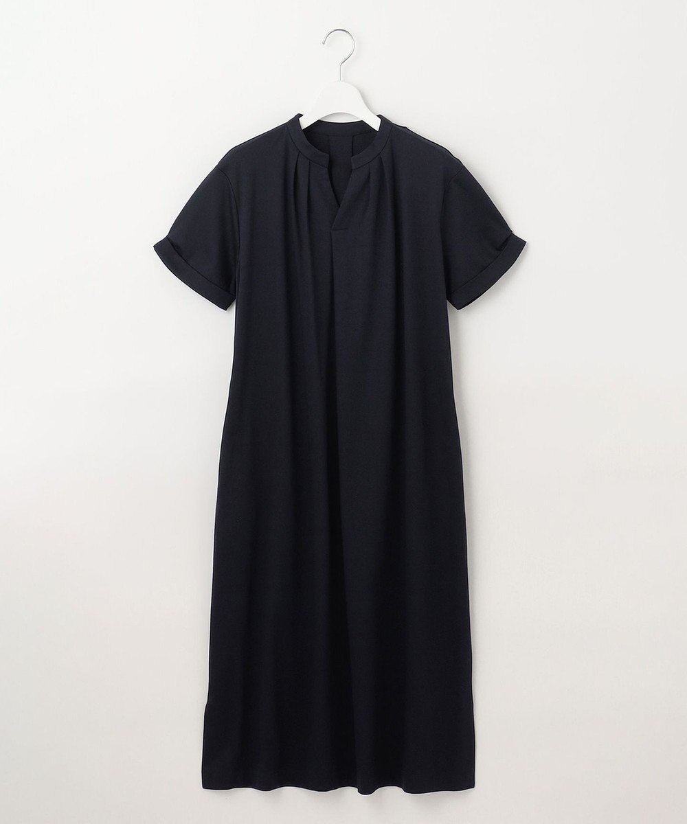 J.PRESS LADIES 【接触冷感・UVケア】コンパクトコットンスムース バンドカラー ワンピース 