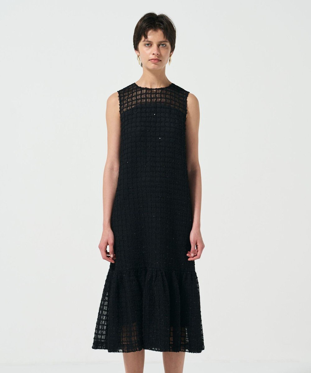 GRACE CONTINENTAL チュールチェックワンピース 