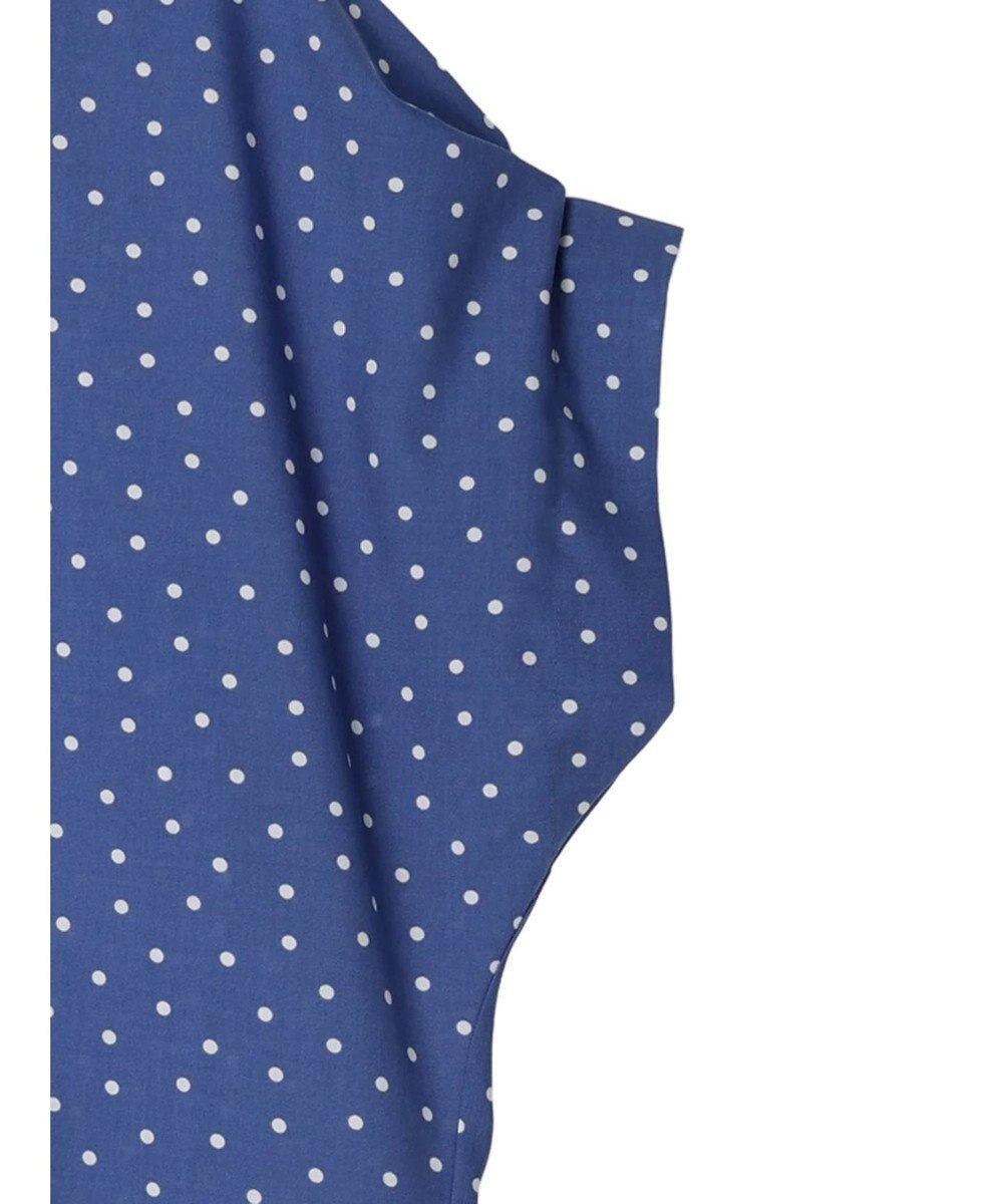 Green Parks ドット柄タックスリーブブラウス 