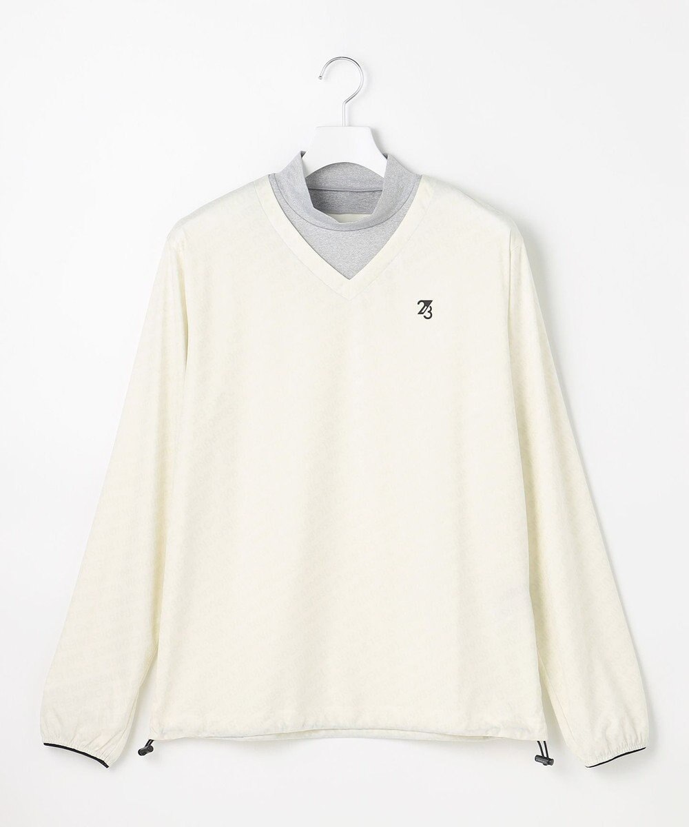 23区GOLF 【MEN】エアリージャージストレッチプルオーバー フェイクレイヤード 