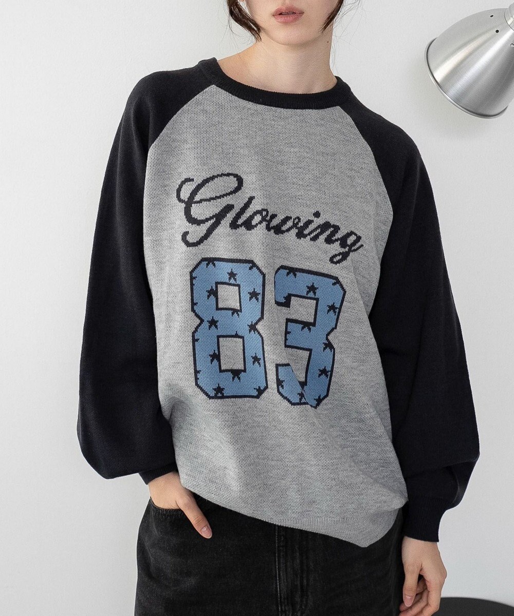 WEGO 【洗える】グラフィックニットBIGプルオーバー 