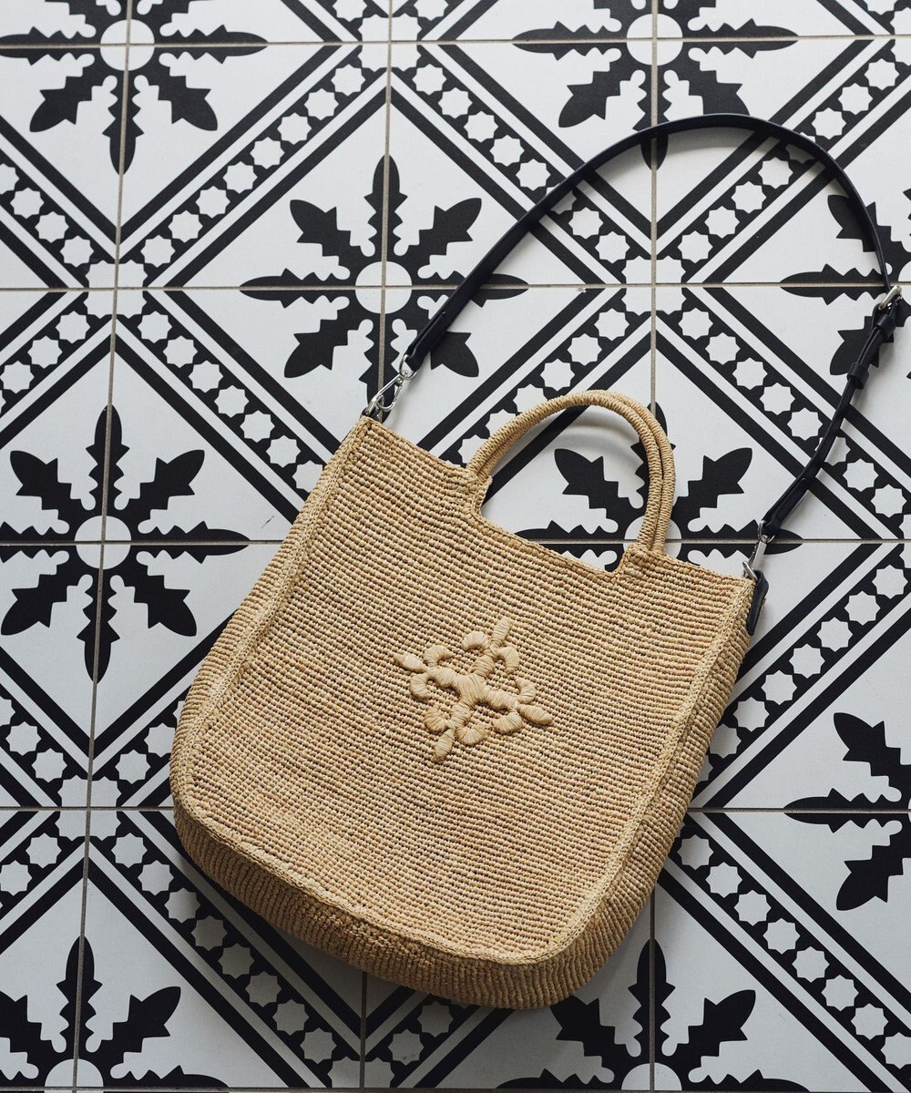 russet 《かごバッグ》インドラフィア2WAYトートバッグ(TI-368) 