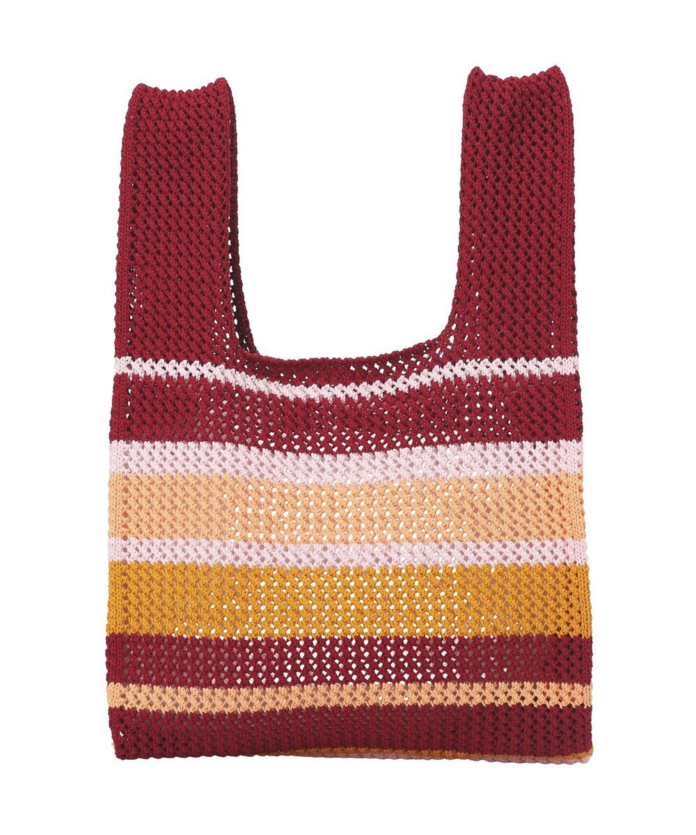 earth music&ecology マルチボーダーニットバッグ 