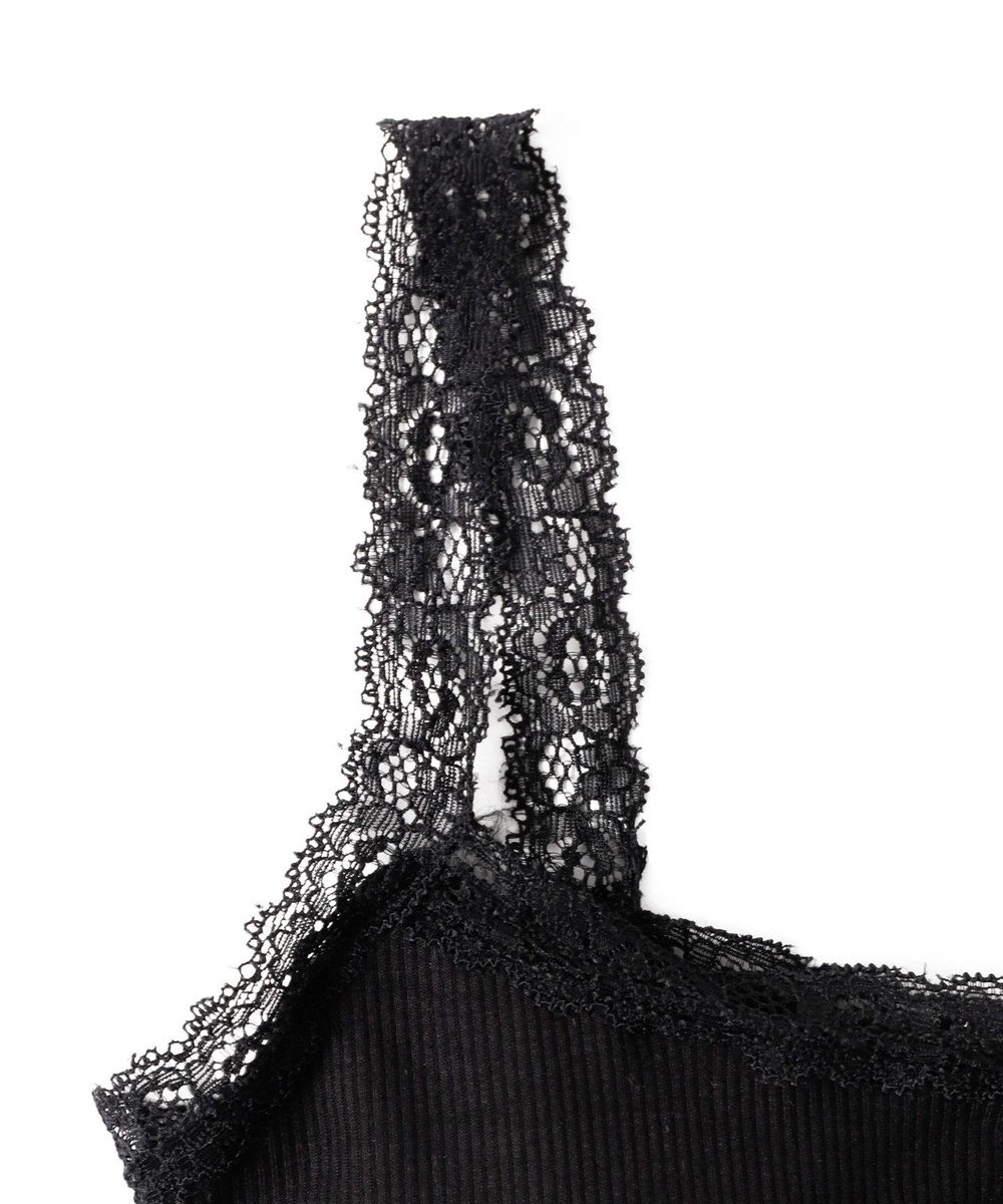 WEGO 【カップ付きインナー】パット付きフロントボタンレースキャミ 