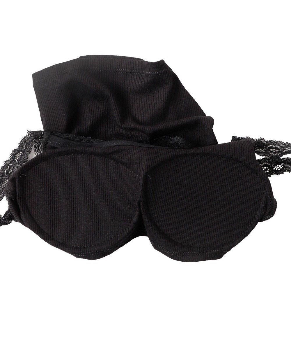 WEGO 【カップ付きインナー】パット付きフロントボタンレースキャミ 