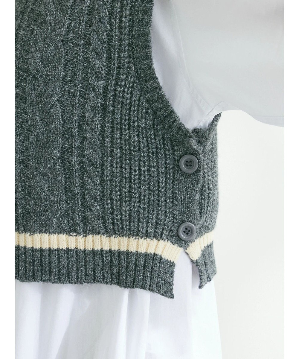 CRAFT STANDARD BOUTIQUE ２ＷＡＹケーブルニットベスト 