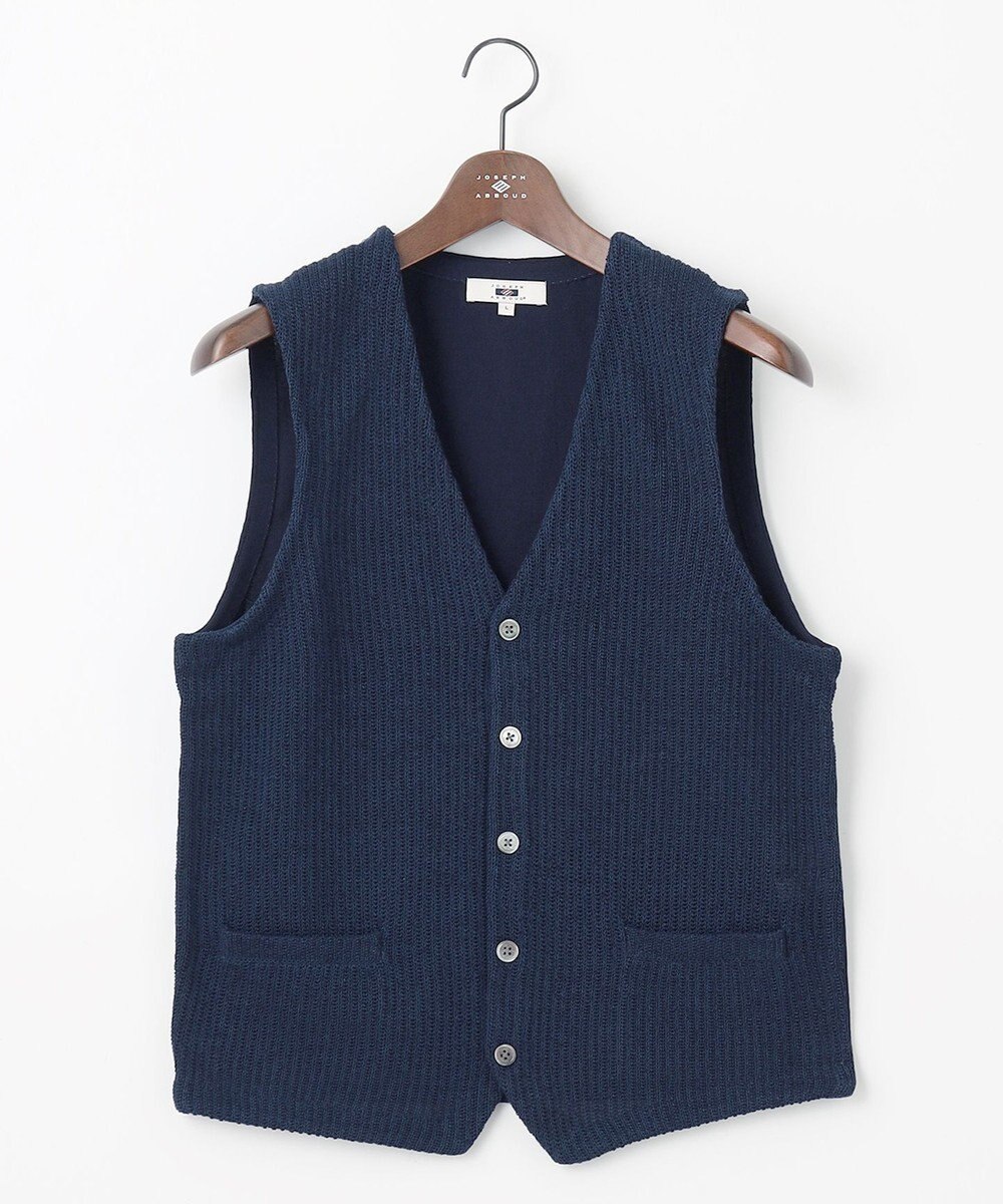 JOSEPH ABBOUD 【洗える】ストローヤーン ニット ベスト 